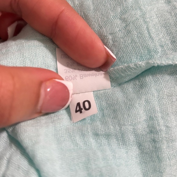 LAMANUEL THE LABEL Women’s Light Aqua Ruffle Mini Dress - Picture 11 of 14